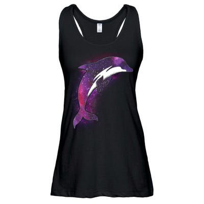 Galaxy Stars Dolphin Ladies Essential Flowy Tank