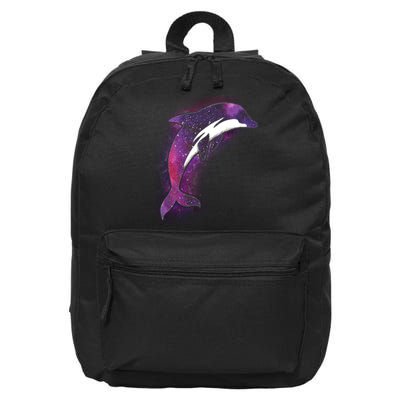 Galaxy Stars Dolphin 16 in Basic Backpack