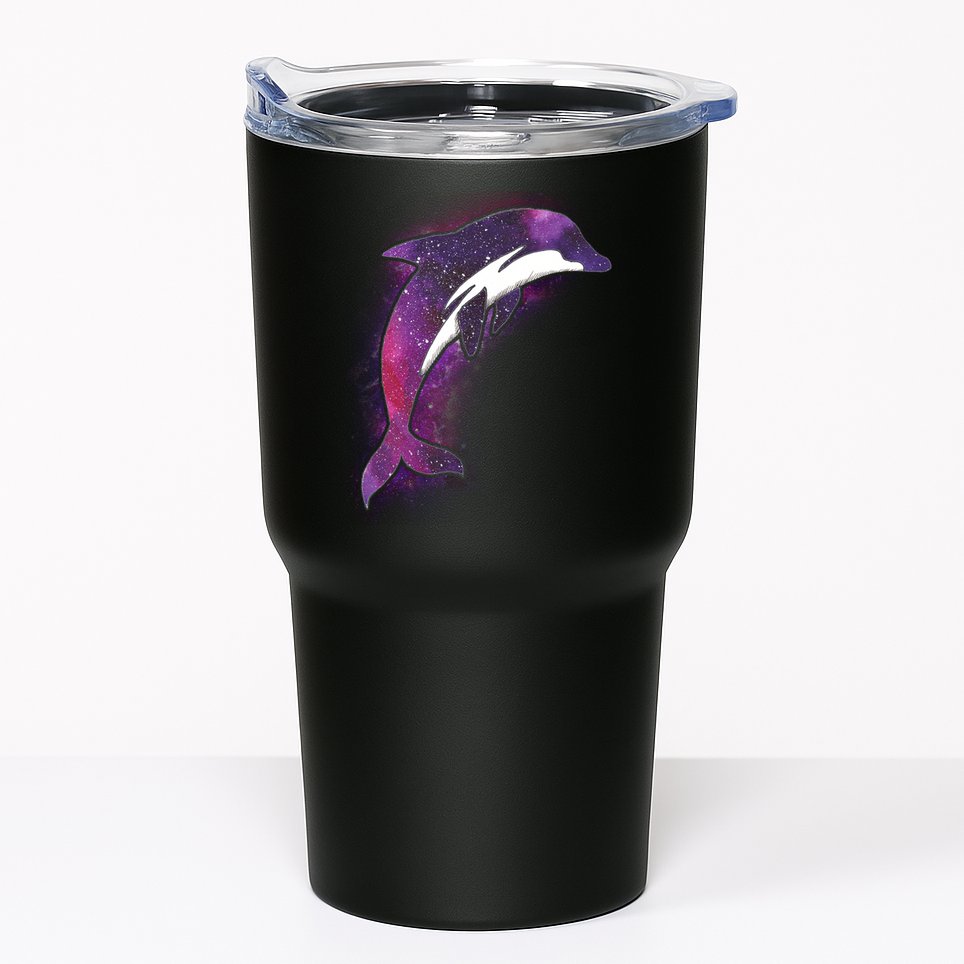 Galaxy Stars Dolphin Tumbler