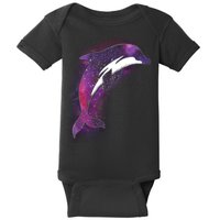 Galaxy Stars Dolphin Baby Bodysuit