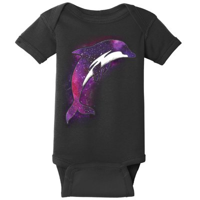 Galaxy Stars Dolphin Baby Bodysuit