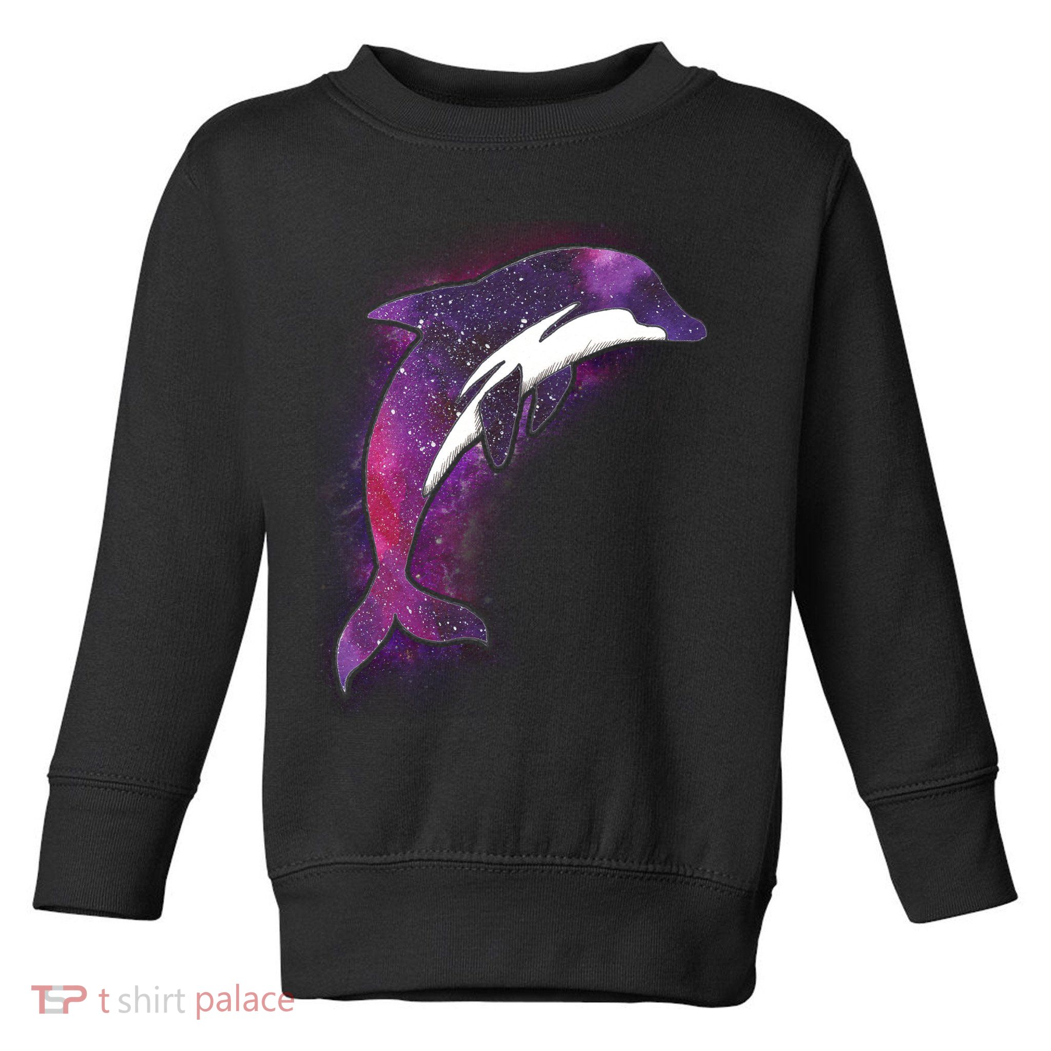 Galaxy Stars Dolphin Toddler Sweatshirt
