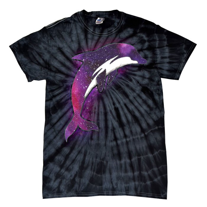 Galaxy Stars Dolphin Tie-Dye T-Shirt