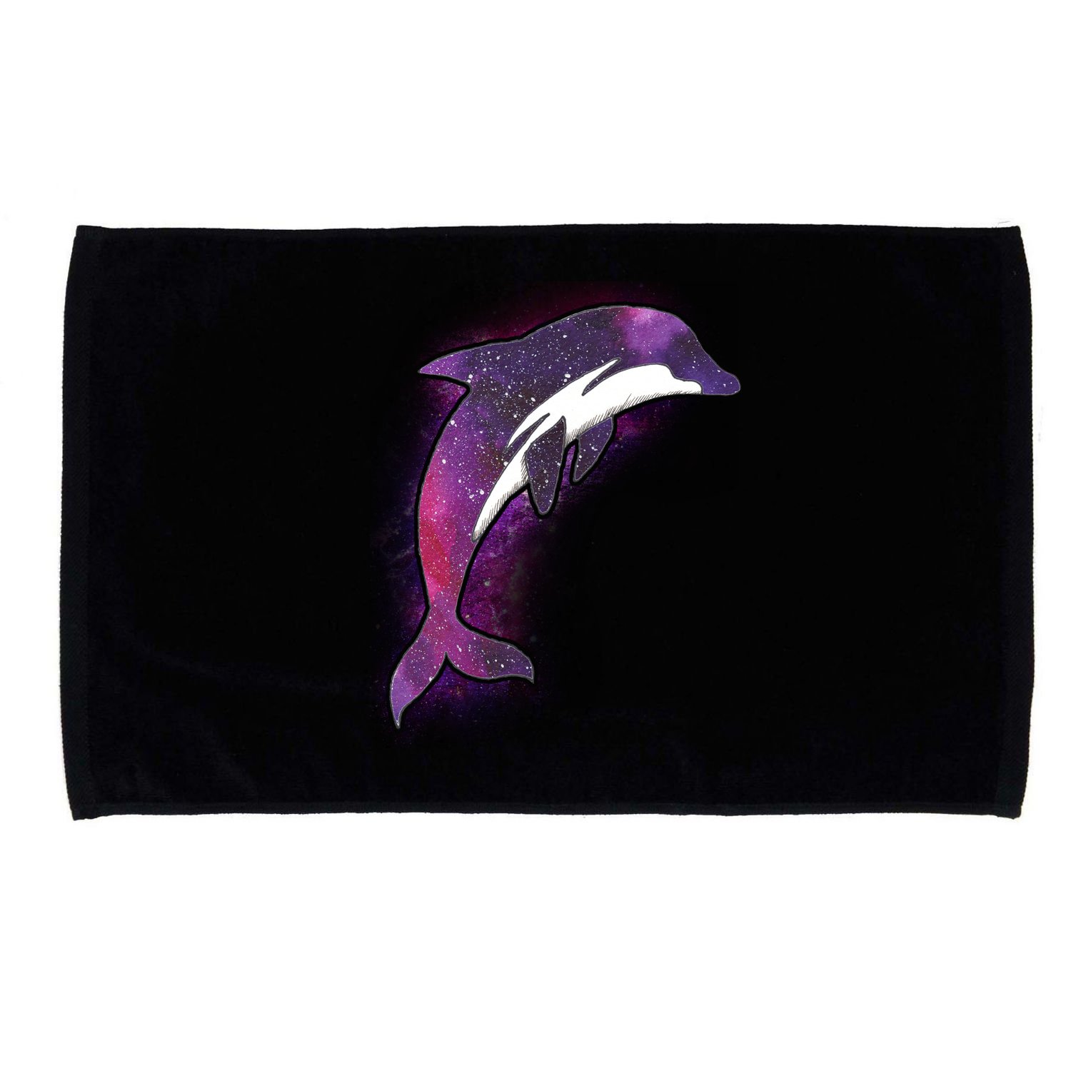 Galaxy Stars Dolphin Microfiber Hand Towel