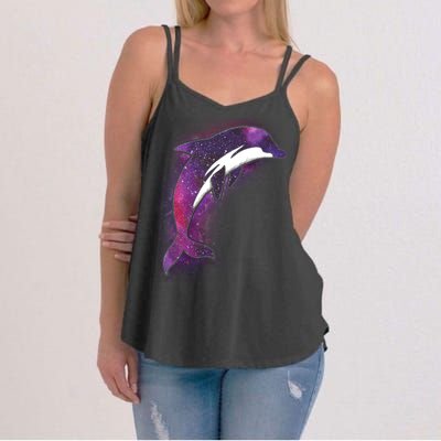 Galaxy Stars Dolphin Women's Strappy Tank