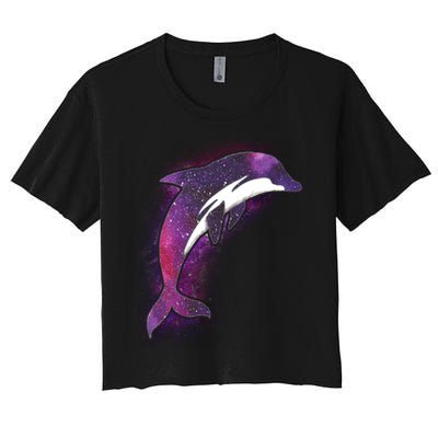 Galaxy Stars Dolphin Crop Top