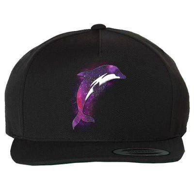 Galaxy Stars Dolphin Wool Snapback Cap