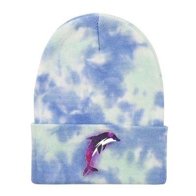 Galaxy Stars Dolphin Tie Dye 12in Knit Beanie