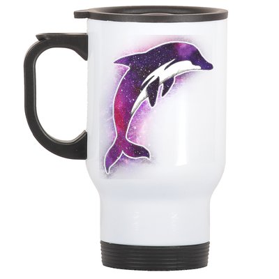 Galaxy Stars Dolphin Stainless Steel Travel Mug