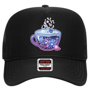 Galaxy Tea Cool Space Graphic High Crown Mesh Back Trucker Hat