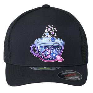 Galaxy Tea Cool Space Graphic Flexfit Unipanel Trucker Cap