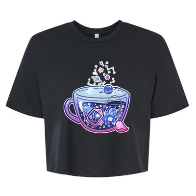 Galaxy Tea Cool Space Graphic Bella+Canvas Jersey Crop Tee