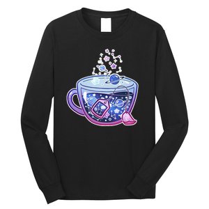 Galaxy Tea Cool Space Graphic Long Sleeve Shirt