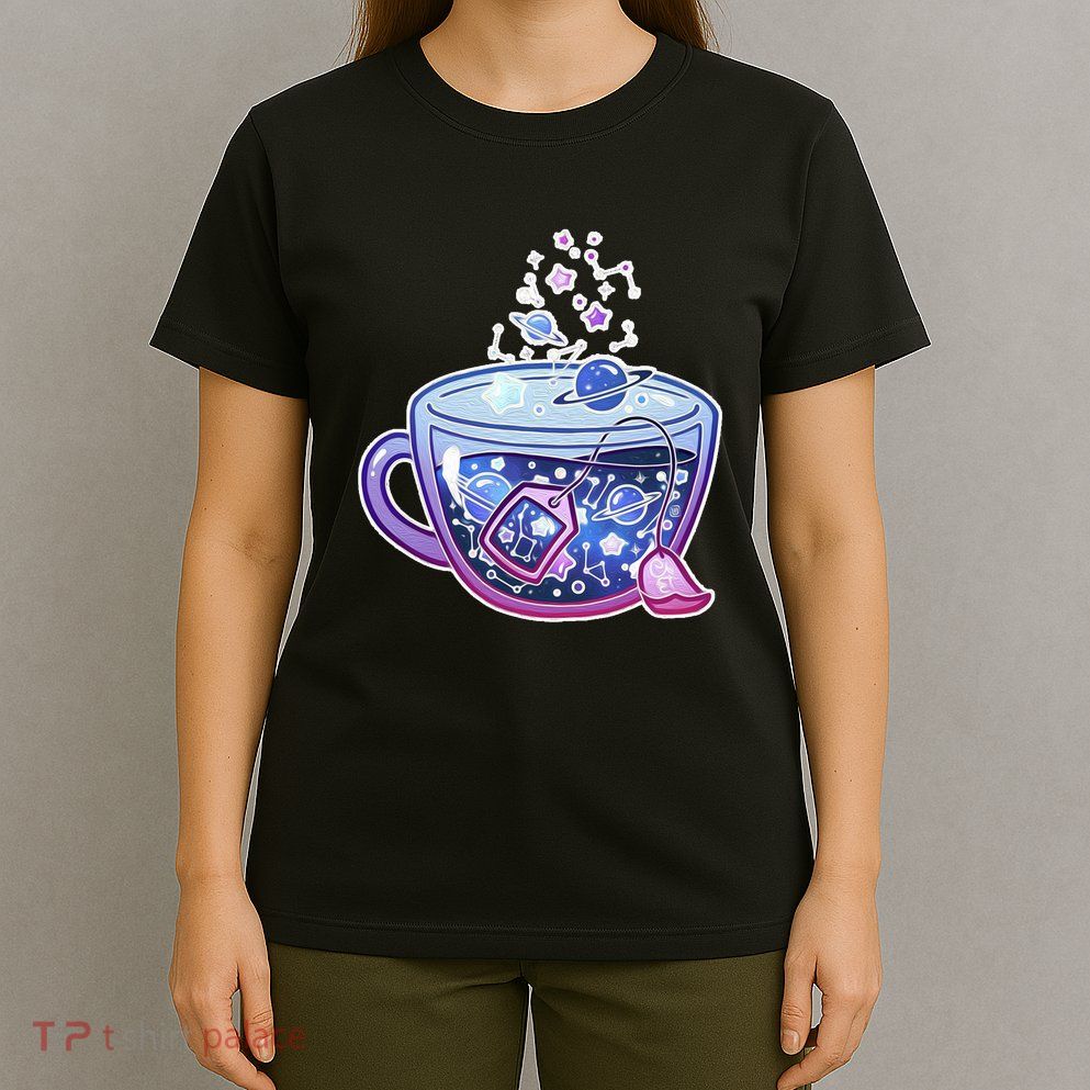 Galaxy Tea Cool Space Graphic T-Shirt