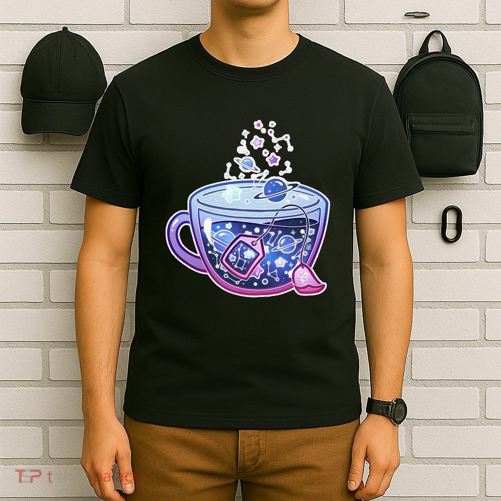 Galaxy Tea Cool Space Graphic T-Shirt