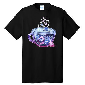 Galaxy Tea Cool Space Graphic Tall T-Shirt