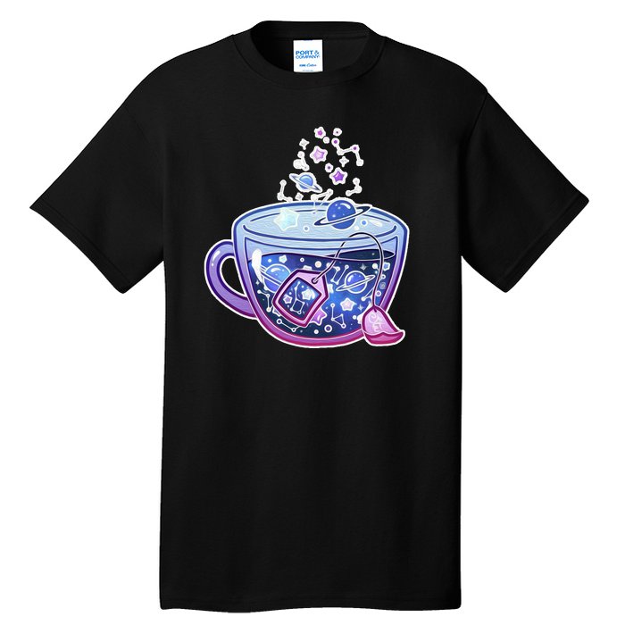 Galaxy Tea Cool Space Graphic Tall T-Shirt