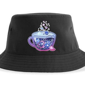 Galaxy Tea Cool Space Graphic Sustainable Bucket Hat