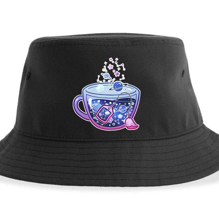 Galaxy Tea Cool Space Graphic Sustainable Bucket Hat