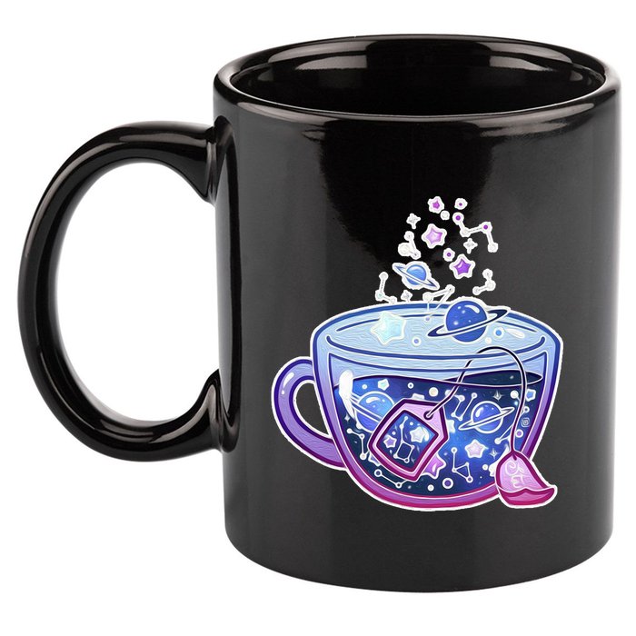 Galaxy Tea Cool Space Graphic 11oz C Handle Ceramic Mug