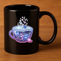 Galaxy Tea Cool Space Graphic 11oz C Handle Ceramic Mug