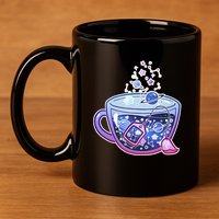 Galaxy Tea Cool Space Graphic 11oz C Handle Ceramic Mug