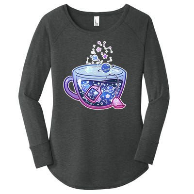 Galaxy Tea Cool Space Graphic Women's Perfect Tri Tunic Long Sleeve Shirt