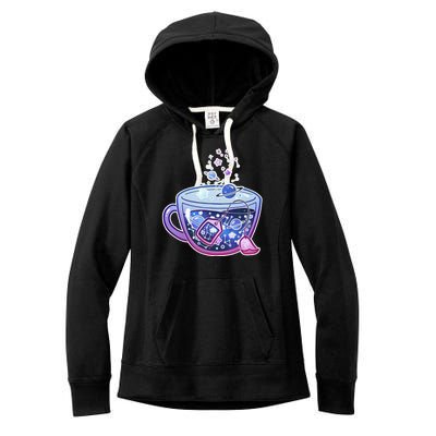 Galaxy Tea Cool Space Graphic Women's Fleece Hoodie