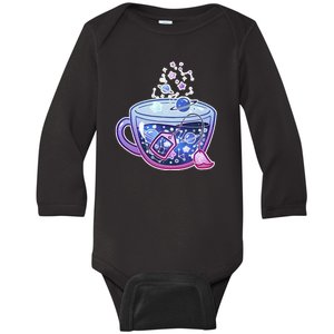 Galaxy Tea Cool Space Graphic Baby Long Sleeve Bodysuit