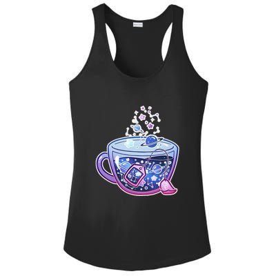 Galaxy Tea Cool Space Graphic Ladies PosiCharge Competitor Racerback Tank
