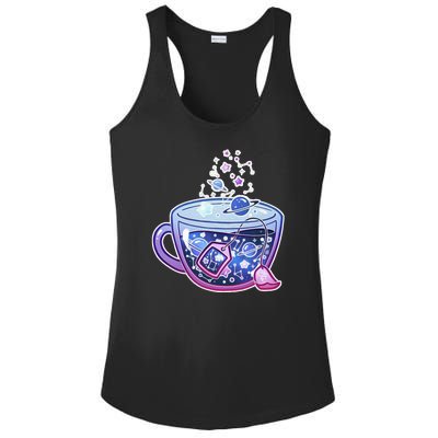 Galaxy Tea Cool Space Graphic Ladies PosiCharge Competitor Racerback Tank