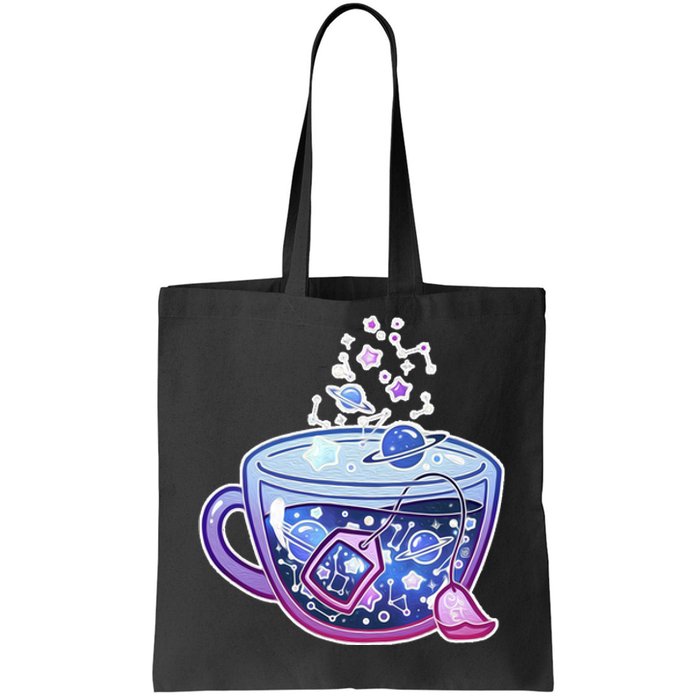 Galaxy Tea Cool Space Graphic Tote Bag