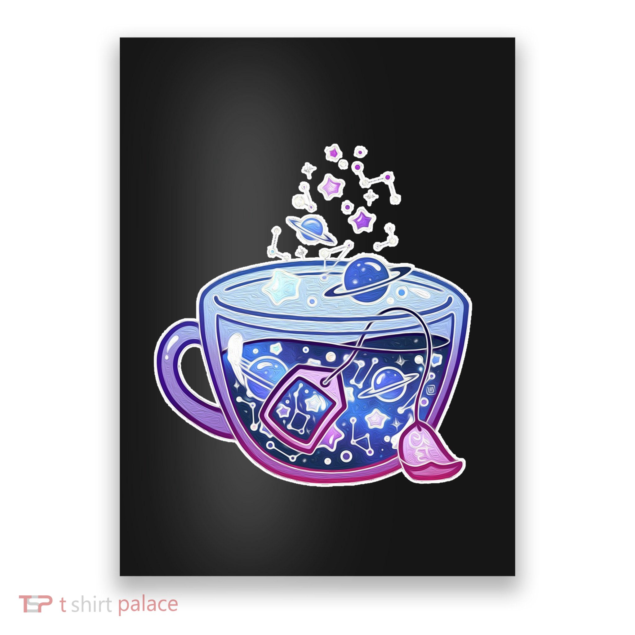 Galaxy Tea Cool Space Graphic Poster