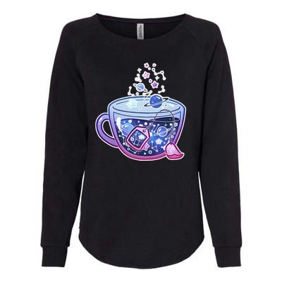 Galaxy Tea Cool Space Graphic Womens California Wash Sweatshirt