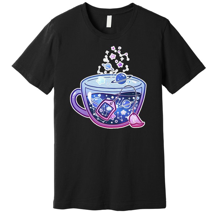 Galaxy Tea Cool Space Graphic Premium T-Shirt