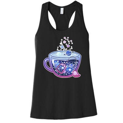 Galaxy Tea Cool Space Graphic Women's Racerback Tank