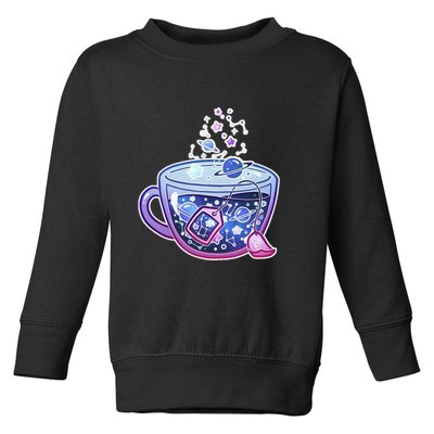 Galaxy Tea Cool Space Graphic Toddler Sweatshirt