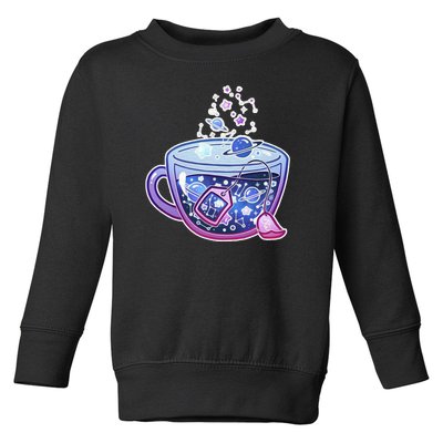 Galaxy Tea Cool Space Graphic Toddler Sweatshirt