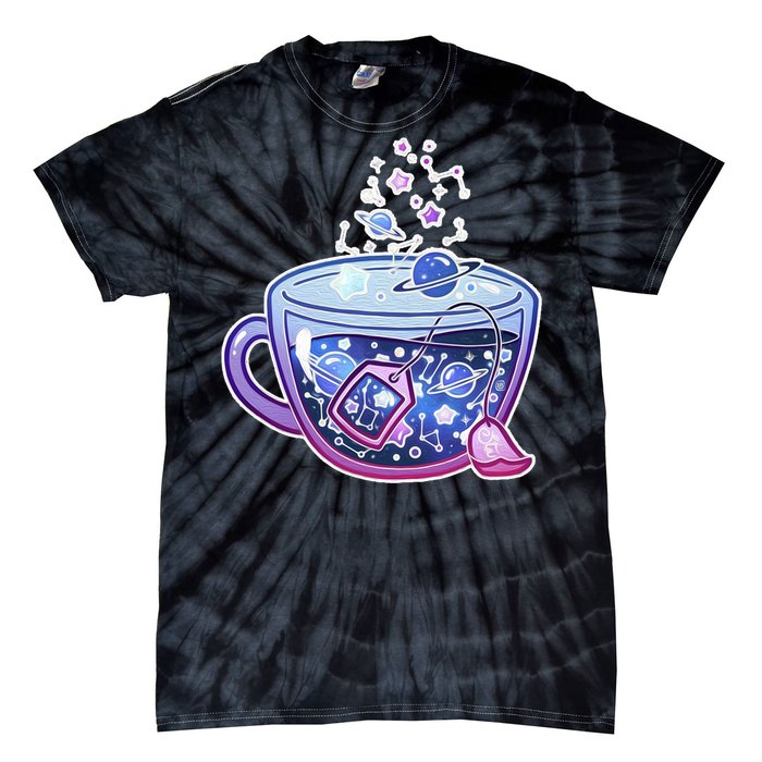 Galaxy Tea Cool Space Graphic Tie-Dye T-Shirt