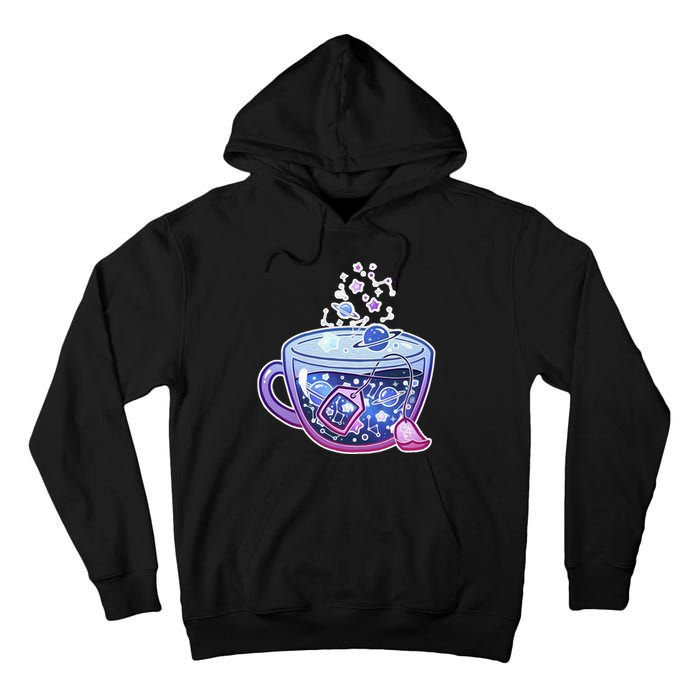 Galaxy Tea Cool Space Graphic Tall Hoodie