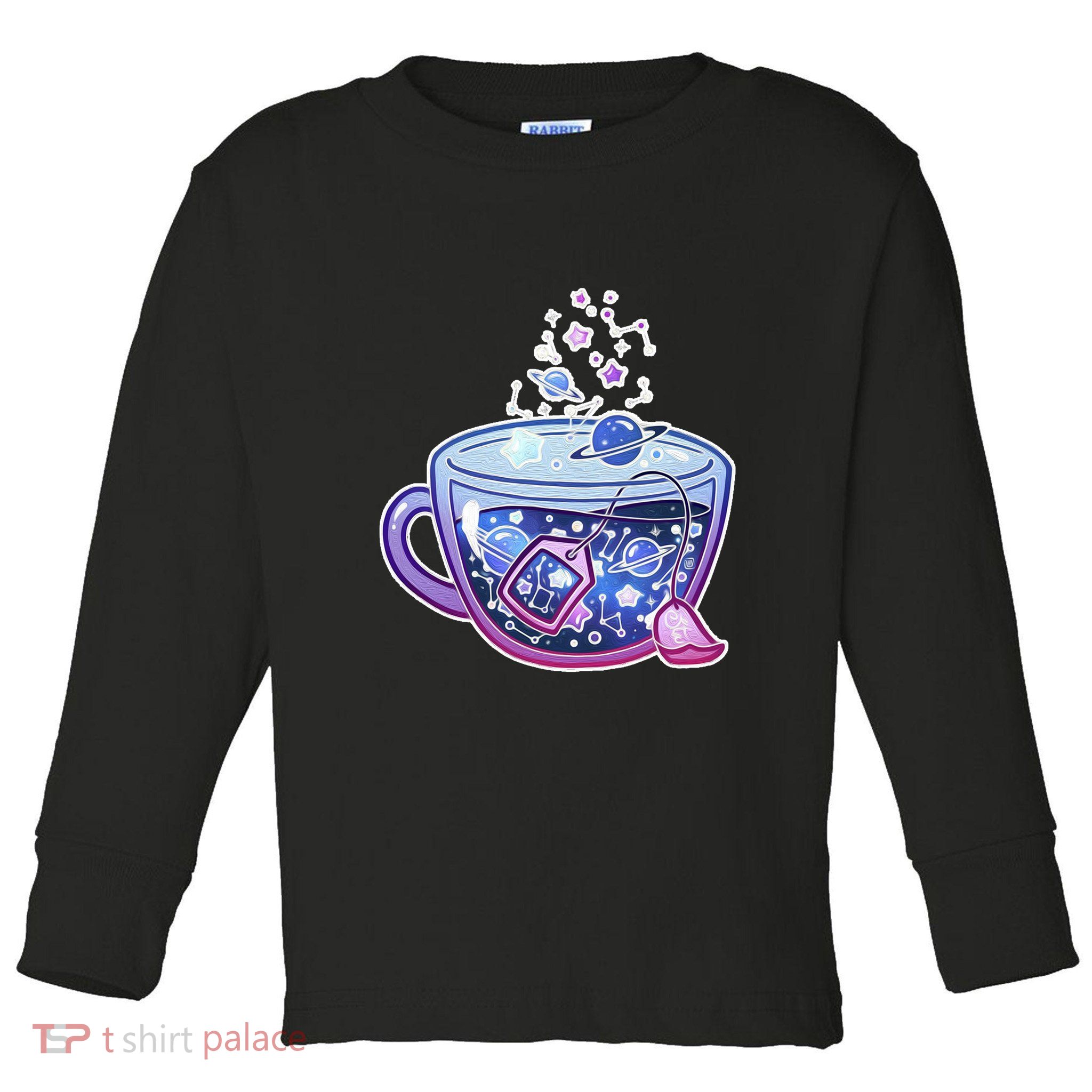 Galaxy Tea Cool Space Graphic Toddler Long Sleeve Shirt
