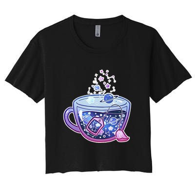 Galaxy Tea Cool Space Graphic Crop Top