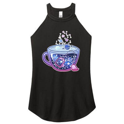 Galaxy Tea Cool Space Graphic Women's Perfect Tri Rocker Tank