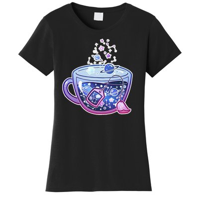 Galaxy Tea Cool Space Graphic Women's T-Shirt