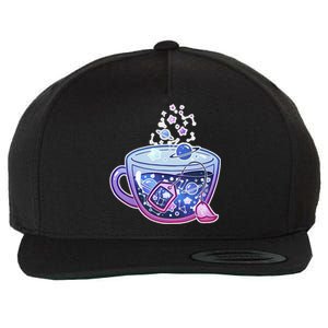 Galaxy Tea Cool Space Graphic Wool Snapback Cap