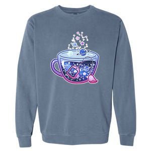 Galaxy Tea Cool Space Graphic Garment-Dyed Sweatshirt