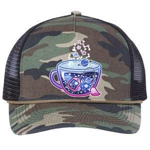 Galaxy Tea Cool Space Graphic Retro Rope Trucker Hat Cap