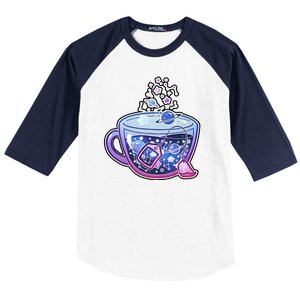 Galaxy Tea Cool Space Graphic Baseball Sleeve Shirt