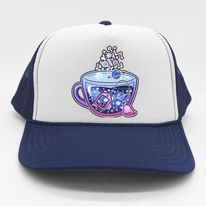 Galaxy Tea Cool Space Graphic Trucker Hat