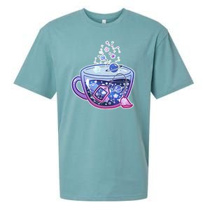 Galaxy Tea Cool Space Graphic Sueded Cloud Jersey T-Shirt